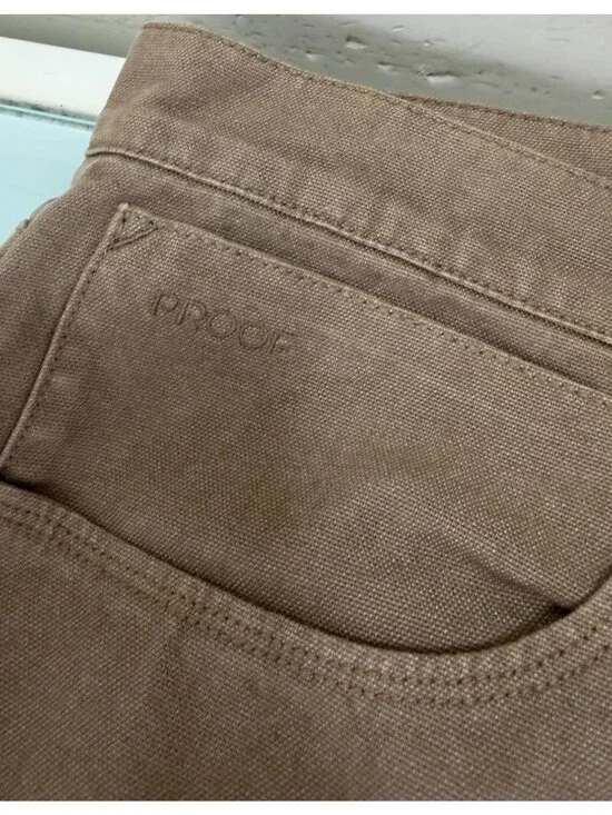 Proof Rover Pants Mens 38X34 Straight Canvas Jeans Brown Hiking Work Huckberry - Picture 5 of 13
